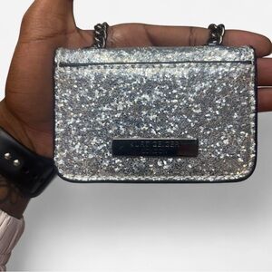 Kurt Geiger Sparkling Silver Clutch